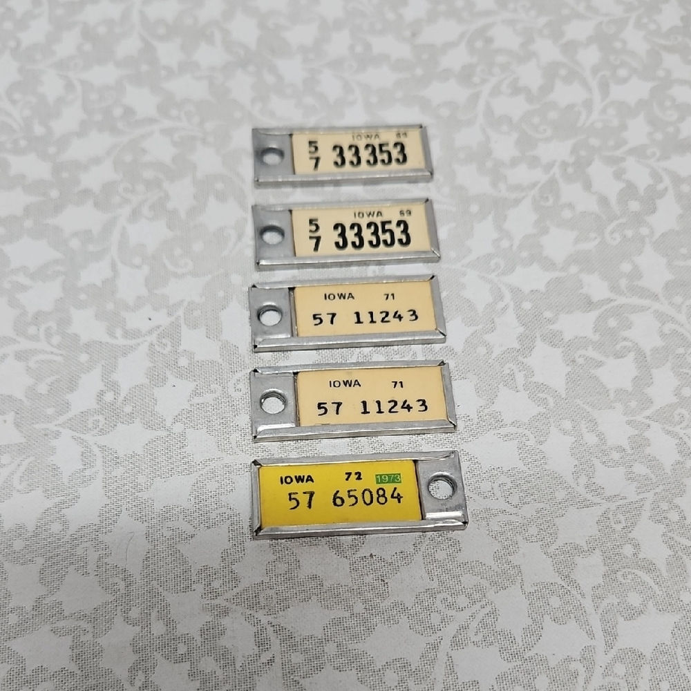 Vintage Iowa 69 71 72/73 Disabled American Veterans License Plate Car Key Tags